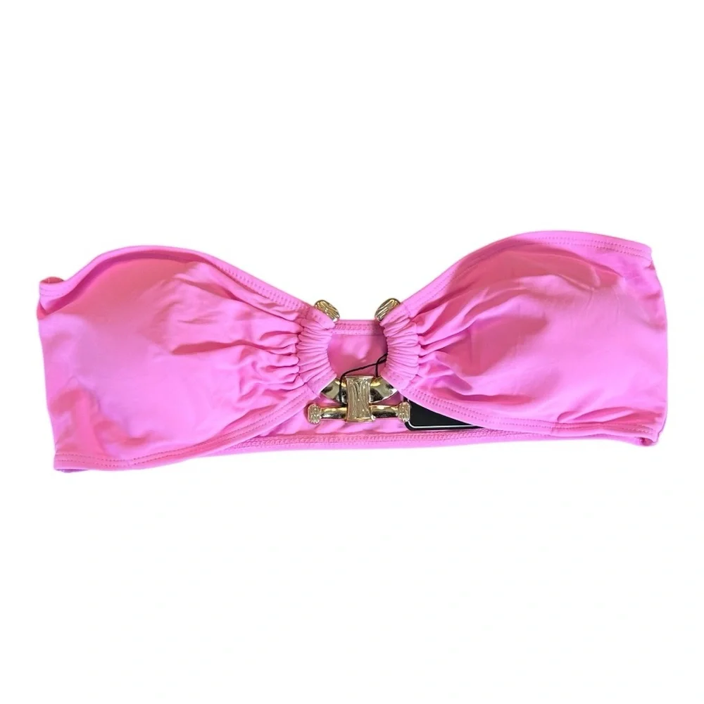 Zaful Solid O Ring‎ 2025 Two Piece Bandeau Strapless Swimsuit Women Sz 6 NEW
